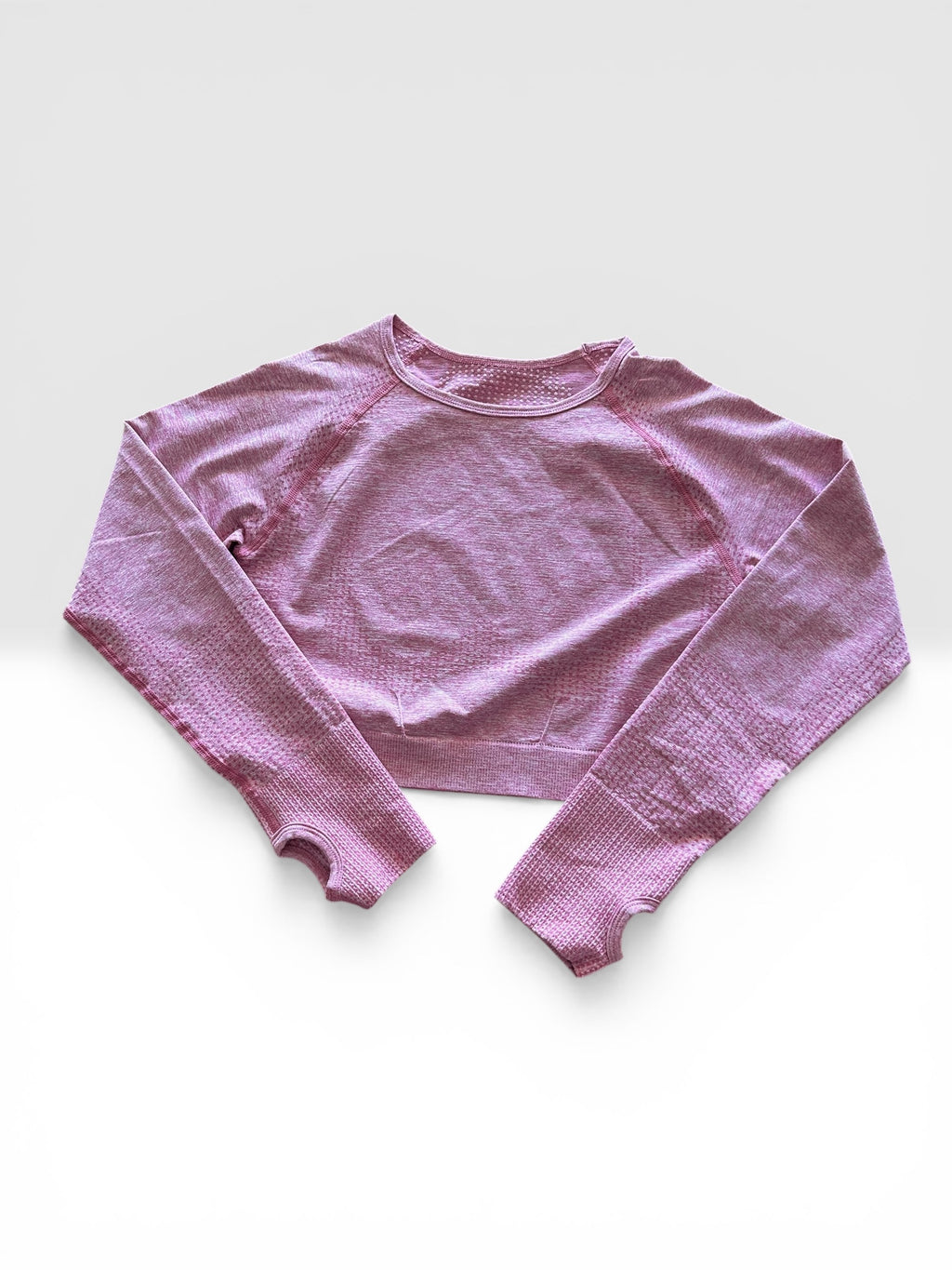 Crop top manga larga