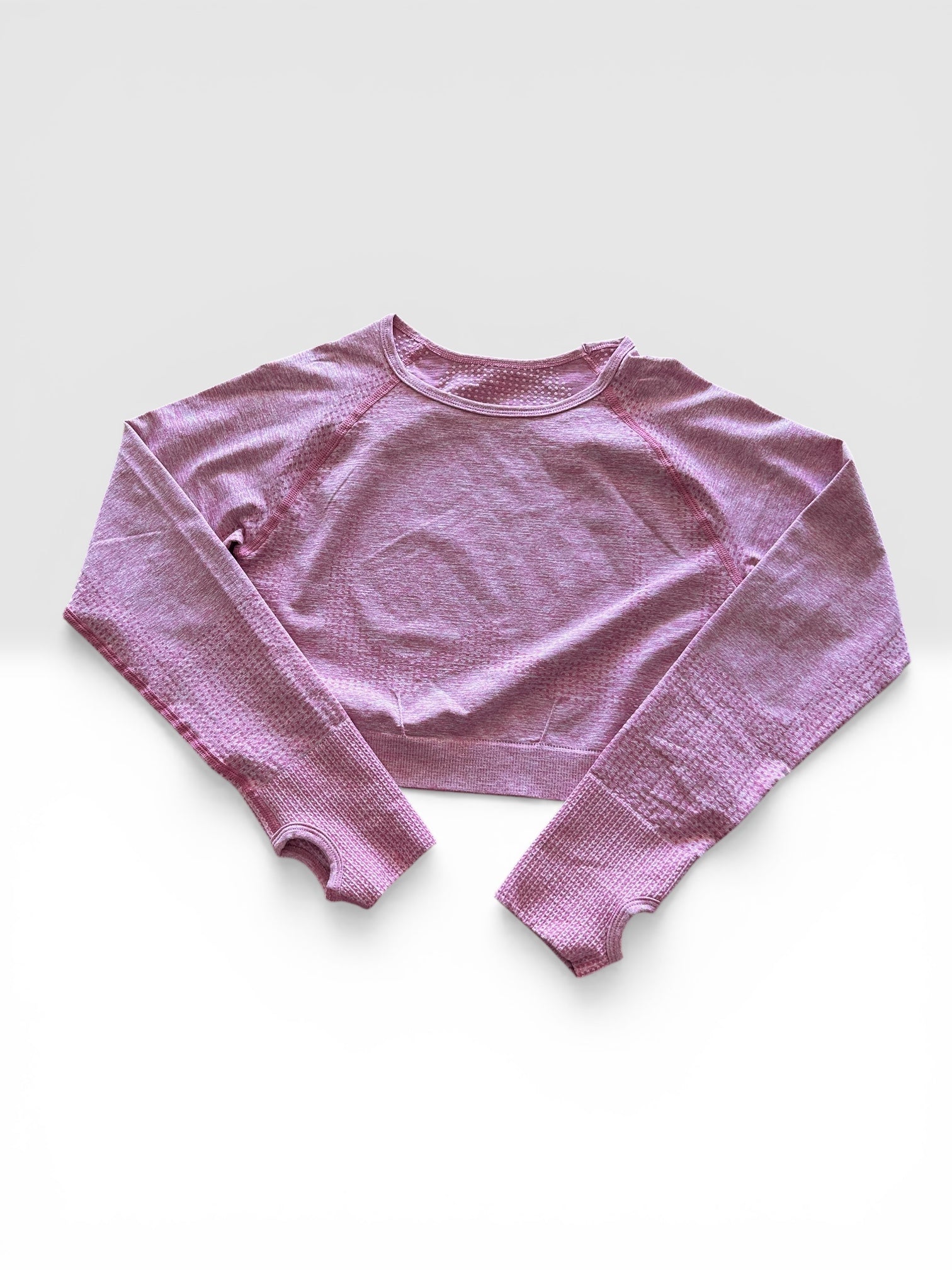 Crop top manga larga