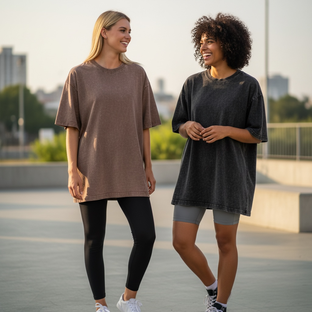 Polera estilo lavado , overzise