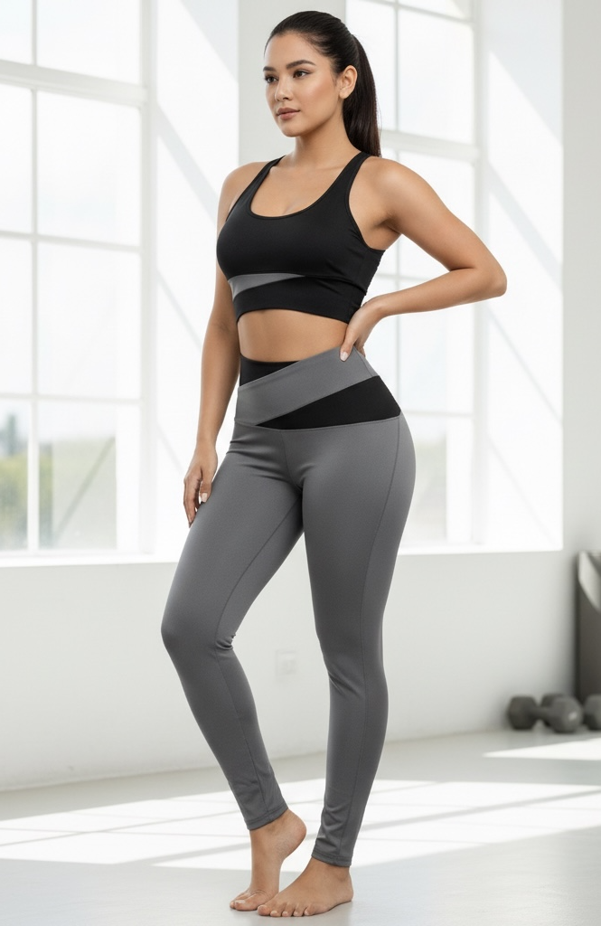 Conjunto calza-peto asimétrico