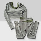 Conjunto crop top y calza larga,  sin push up