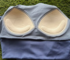Conjunto crop top y calza larga,  sin push up