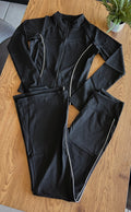 Conjunto flare-chaqueta