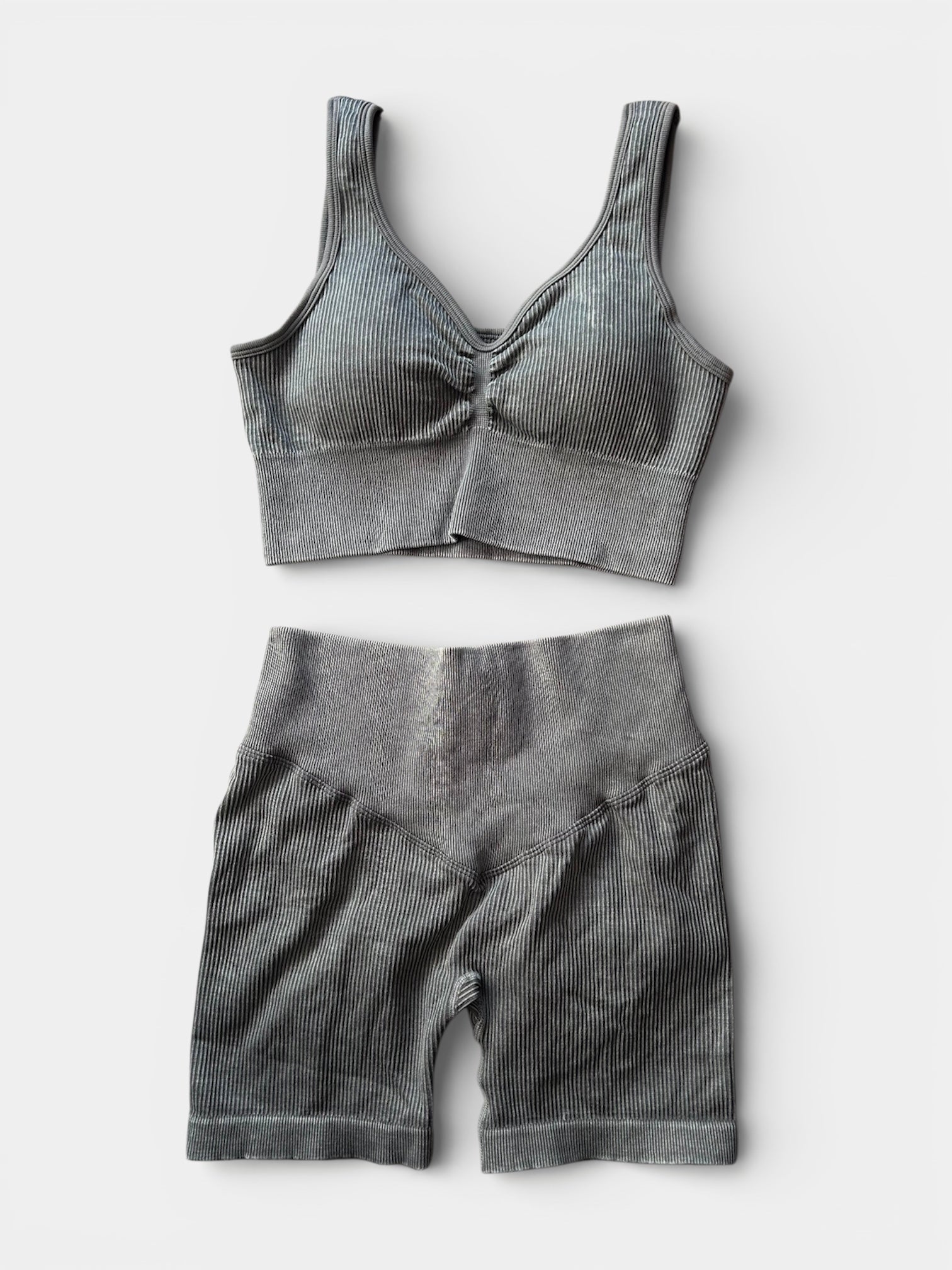 Conjunto short-peto tela RIB